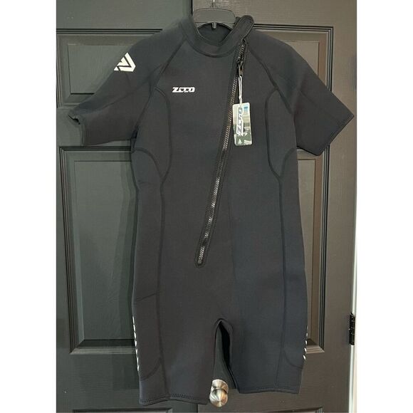 ZCCO Mens Shorty Wetsuits 3mm Neoprene Front Zipper Diving Suit - Picture 2 of 5